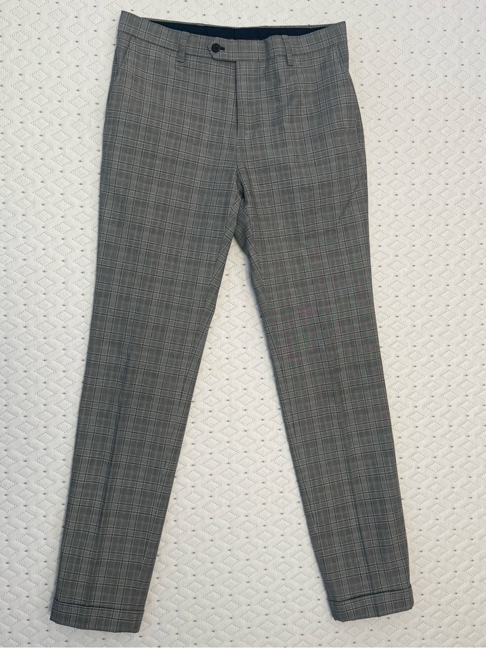 Next Direct Grey Plaid Men's Dress Pants